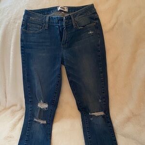 PAIGE Women's Dark Blue Skinny Jeans